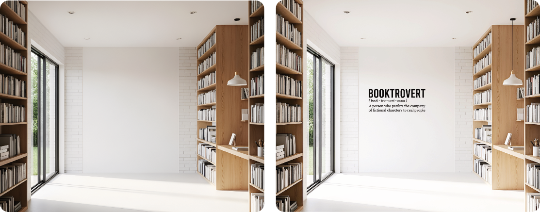 Library wall motivational graphic printing